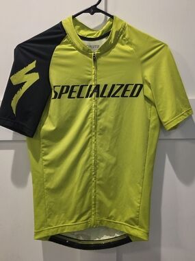 Specialized SL Pro Cycling Jersey Men S Hi Vis Yellow Black Full Zip Gear Pocket